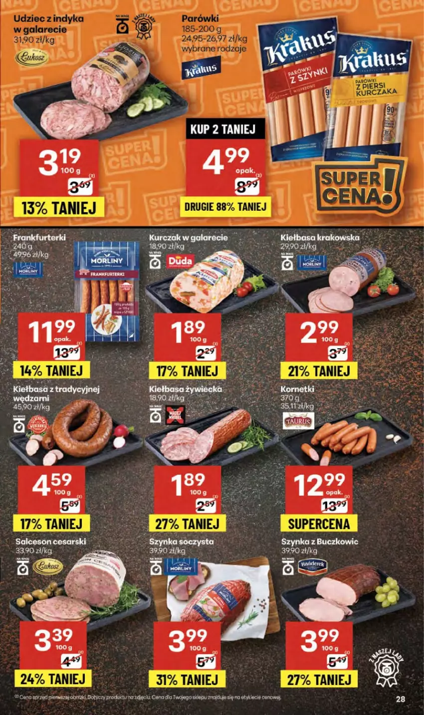 Gazetka promocyjna Delikatesy Centrum - Franczyza DC41 Czwartek - ważna 09.10 do 15.10.2025 - strona 28 - produkty: Salceson