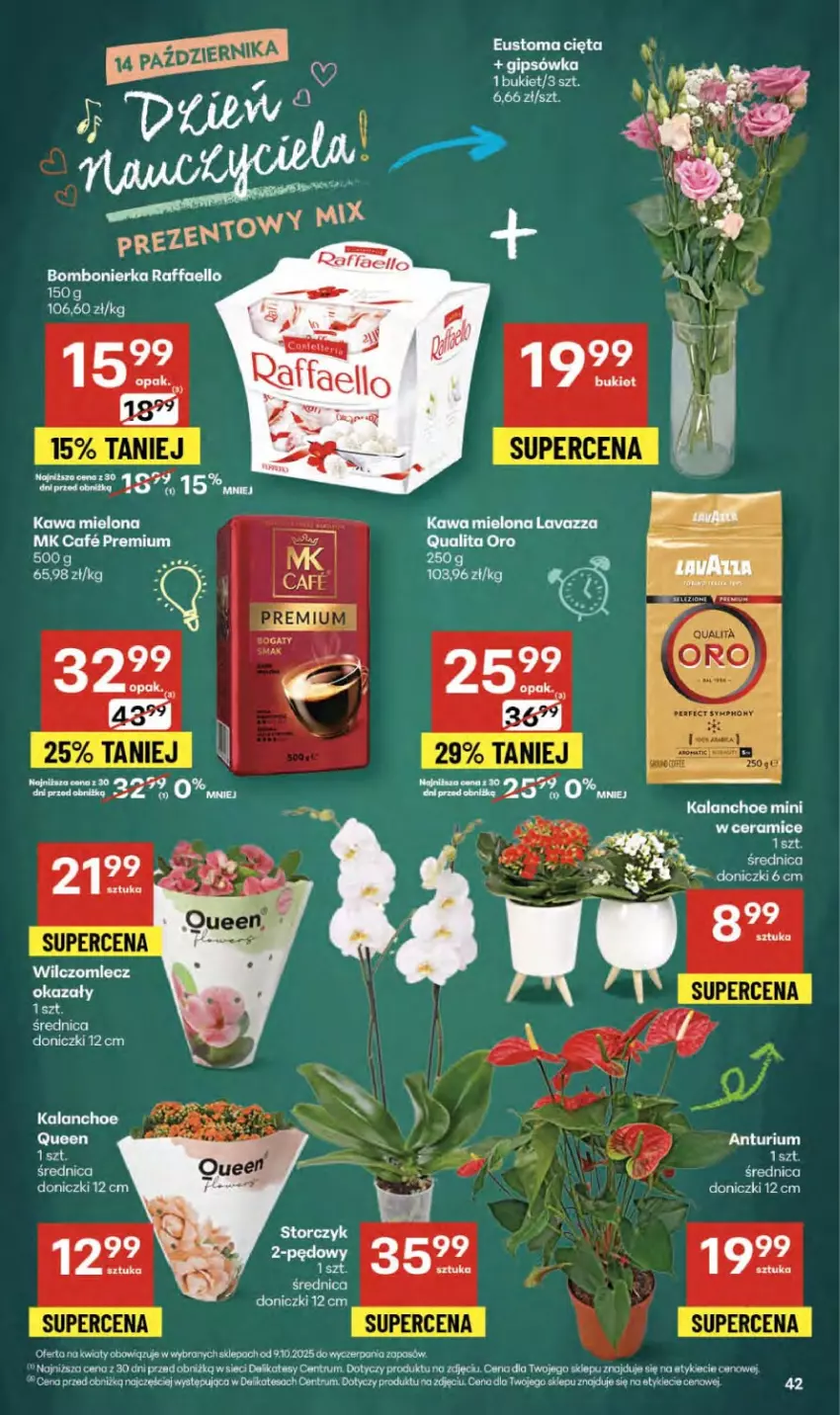 Gazetka promocyjna Delikatesy Centrum - Franczyza DC41 Czwartek - ważna 09.10 do 15.10.2025 - strona 42 - produkty: Bukiet, Gra, Kalanchoe, Kawa, Kawa mielona, Lavazza, Miecz, Rum