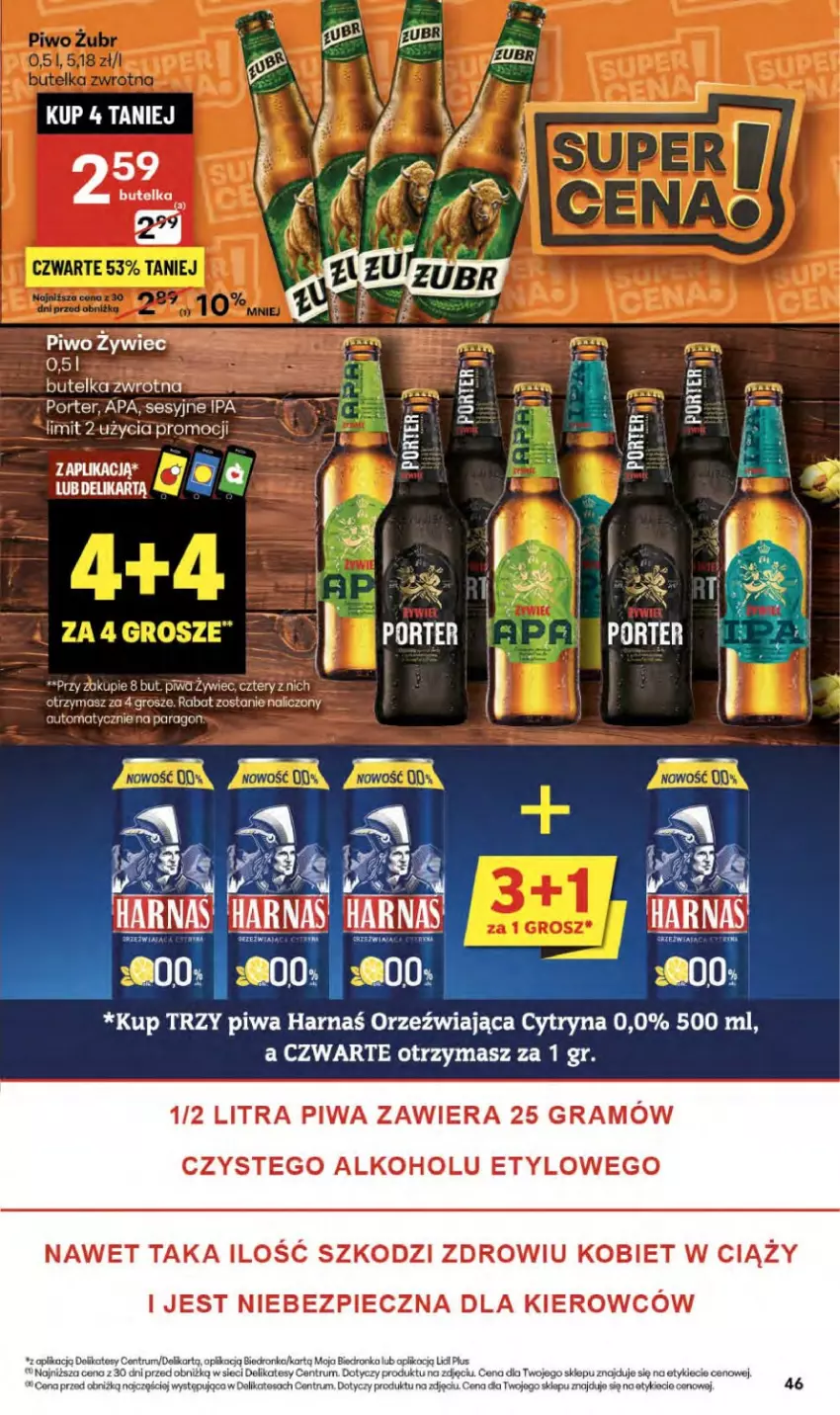 Gazetka promocyjna Delikatesy Centrum - Franczyza DC41 Czwartek - ważna 09.10 do 15.10.2025 - strona 46 - produkty: Gra, Harnaś, Piec, Piwa, Por, Rum