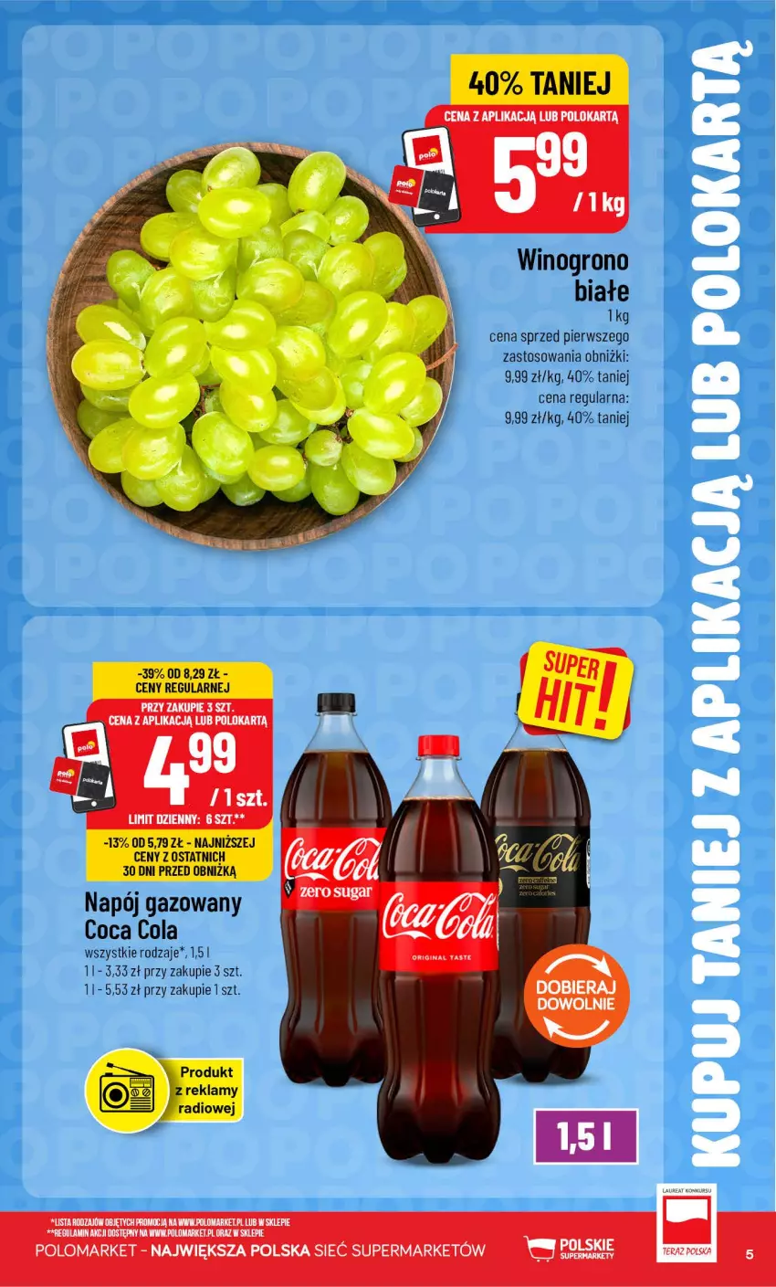 Gazetka promocyjna PoloMarket - Kupuj taniej od 14.10 - ważna 14.10 do 20.10.2026 - strona 5 - produkty: Napój, Napój gazowany, Tera, Wino