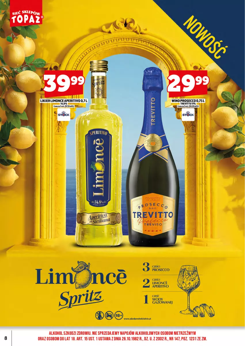 Gazetka promocyjna Topaz - Gazetka - ważna 17.08 do 31.08.2026 - strona 10 - produkty: Prosecco