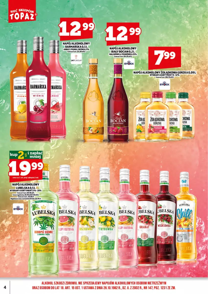 Gazetka promocyjna Topaz - Gazetka - ważna 17.08 do 31.08.2026 - strona 6 - produkty: Arbuz, Biały Bocian, Napój, Por, Stock