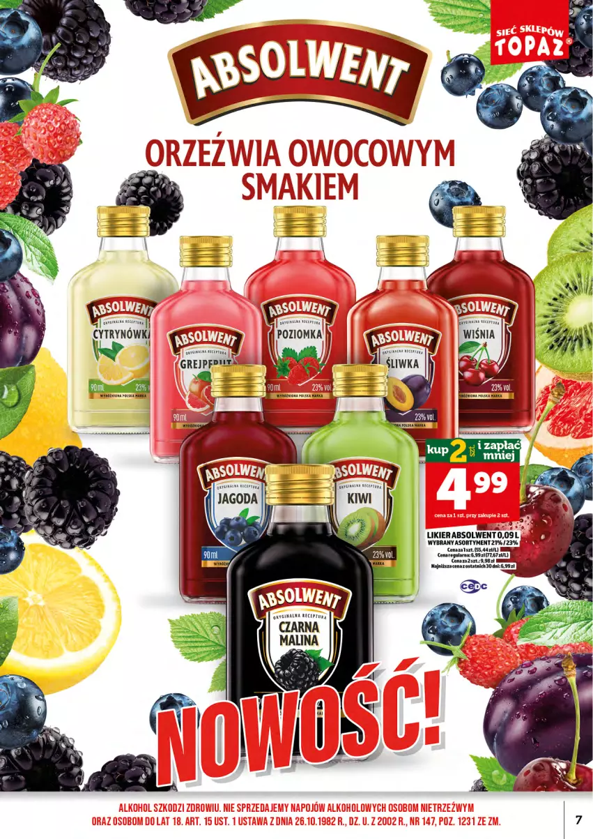Gazetka promocyjna Topaz - Gazetka - ważna 17.08 do 31.08.2026 - strona 9 - produkty: Gin, Kiwi, LG, Likier