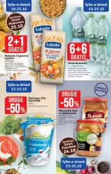 Gazetka promocyjna Stokrotka - Gazetka - ważna od 25.10 do 25.10.2023 - strona 21 - produkty: Lubella, Makaron, Por, Bell, Farm Milk, Bella, Flaki, Woda, Fa