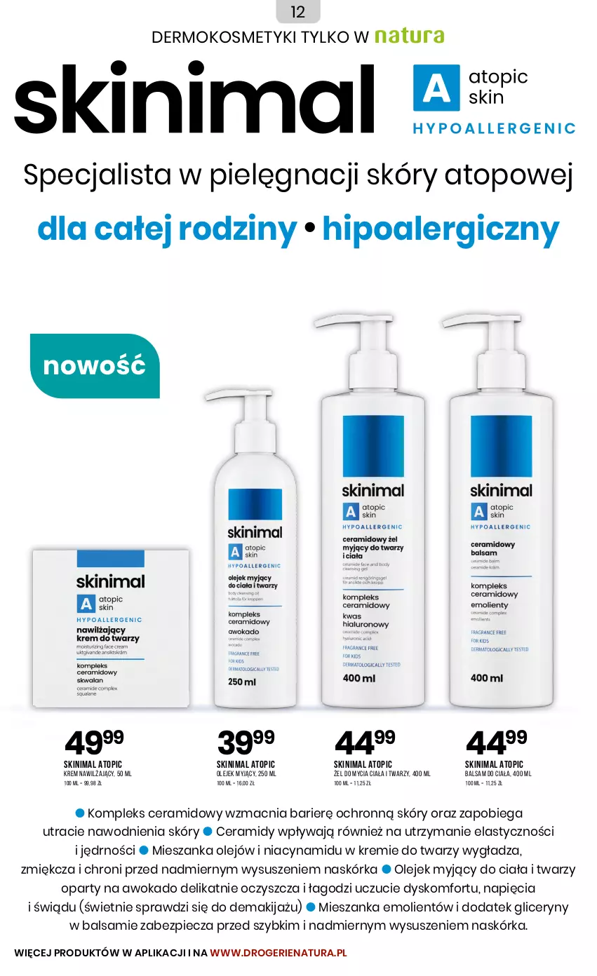 Gazetka promocyjna Drogerie Natura - Gazetka Drogerie Natura - ważna 04.09 do 03.10.2024 - strona 12 - produkty: Balsam do ciała, Krem nawilżający, Makijaż, Olej, Piec, Top