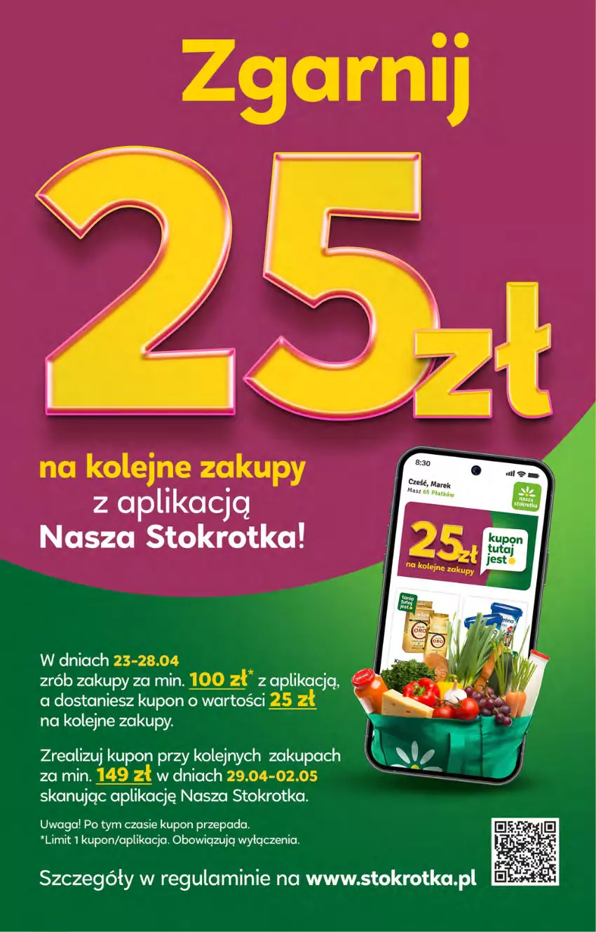 Gazetka promocyjna Stokrotka - Market - ważna 23.04 do 28.04.2026 - strona 2 - produkty: Mięso, Optima, Owoce, Warzywa
