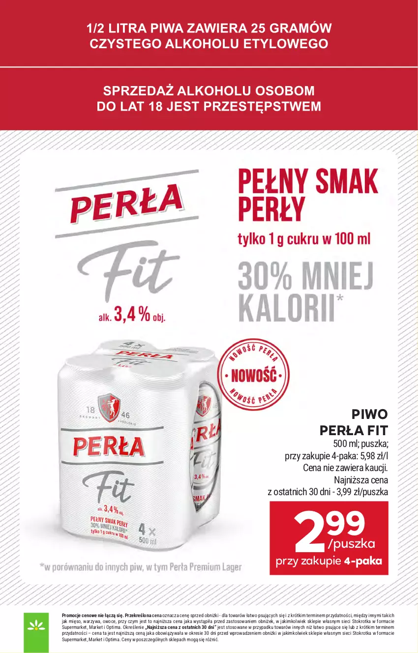 Gazetka promocyjna Stokrotka - Market - ważna 23.04 do 28.04.2026 - strona 28 - produkty: Mięso, Optima, Owoce, Perła, Piwo, Warzywa