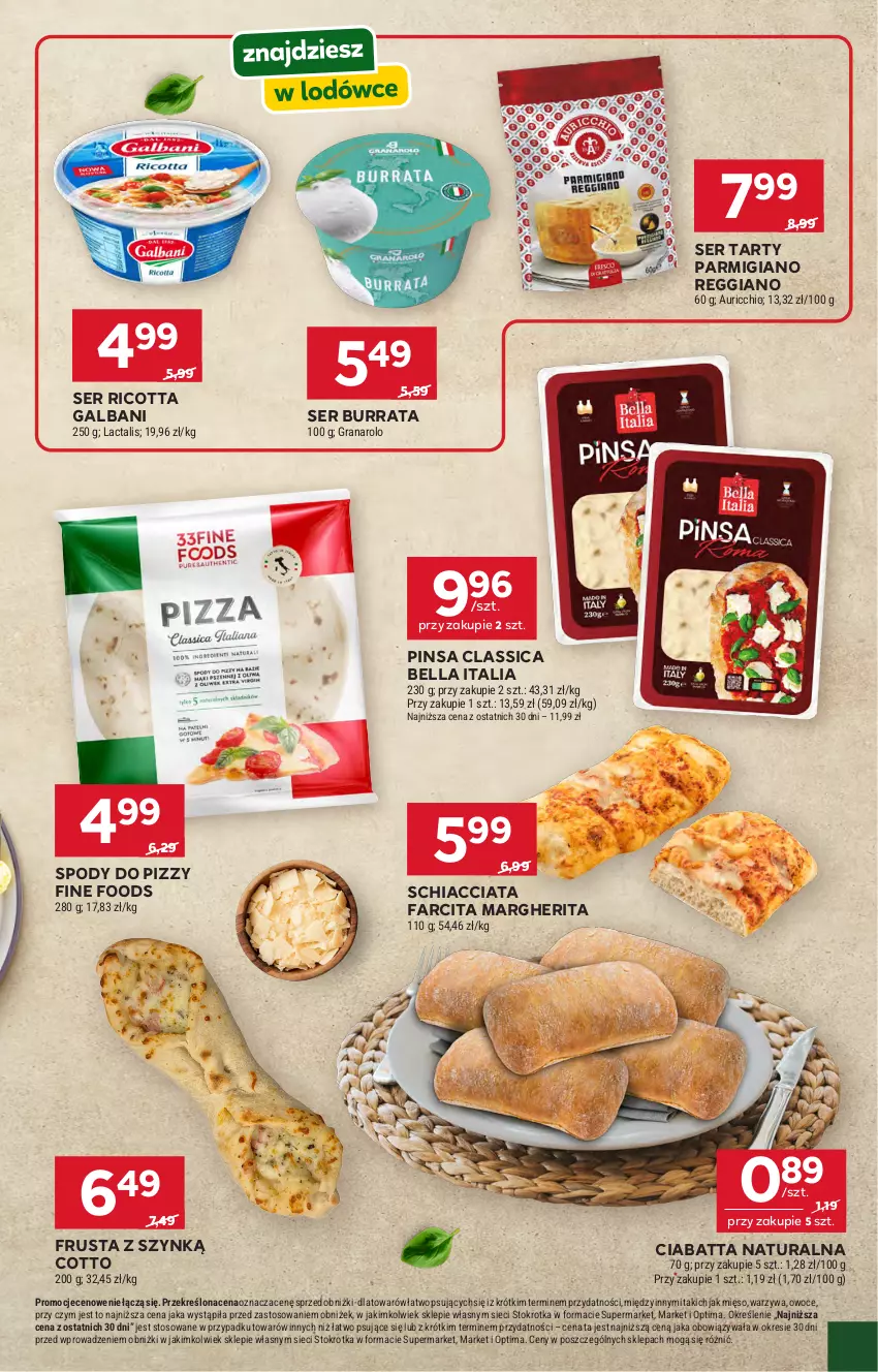 Gazetka promocyjna Stokrotka - Market - ważna 23.04 do 28.04.2026 - strona 49 - produkty: Bell, Bella, Burrata, Chia, Ciabatta, Fa, Galbani, Gra, Mięso, Optima, Owoce, Ricotta, Rust, Ser, Warzywa