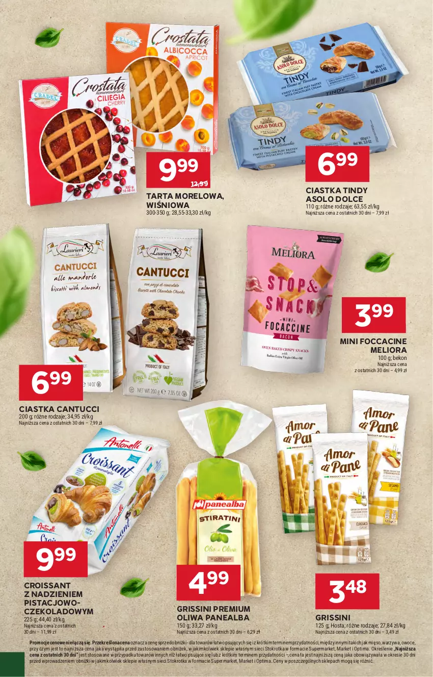 Gazetka promocyjna Stokrotka - Market - ważna 23.04 do 28.04.2026 - strona 50 - produkty: Beko, Ciastka, Croissant, Grissini, Mięso, Oliwa, Optima, Owoce, Tarta, Warzywa