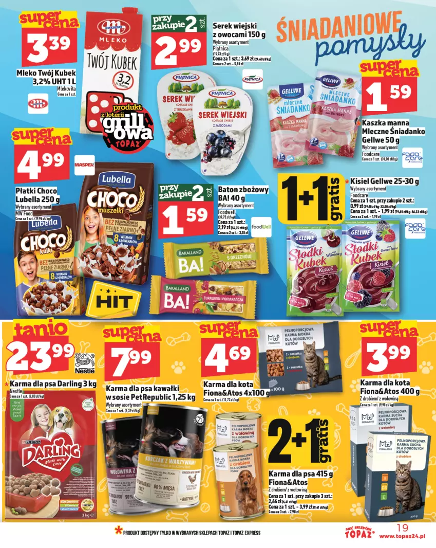 Gazetka promocyjna Topaz - Gazetka - ważna 29.05 do 04.06.2025 - strona 19 - produkty: Ba!, Baton, Kawa, Piec, Por, Ser, Serek, Serek wiejski, Sos, Top