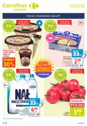 Gazetka promocyjna Carrefour - Gazetka Express - Gazetka - ważna od 09.08 do 09.08.2021 - strona 1 - produkty: Nałęczowianka, Kosz, Lody, Woda mineralna, Woda, Masło, Pomidory