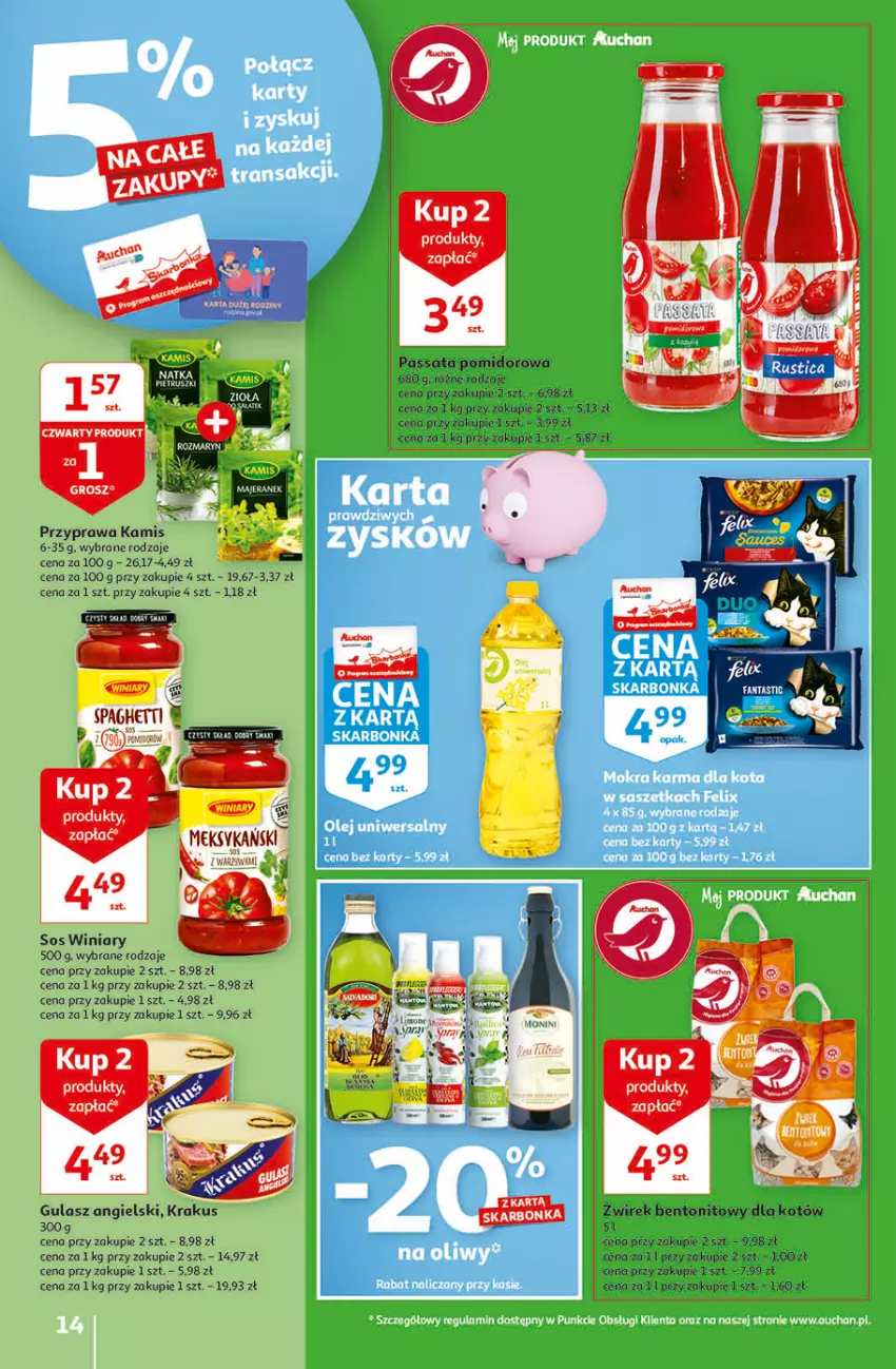 Gazetka promocyjna Auchan - Jesienne hiperokazje Hipermarkety - ważna 04.11 do 10.11.2021 - strona 14 - produkty: Kamis, LG, Sos, Winiary