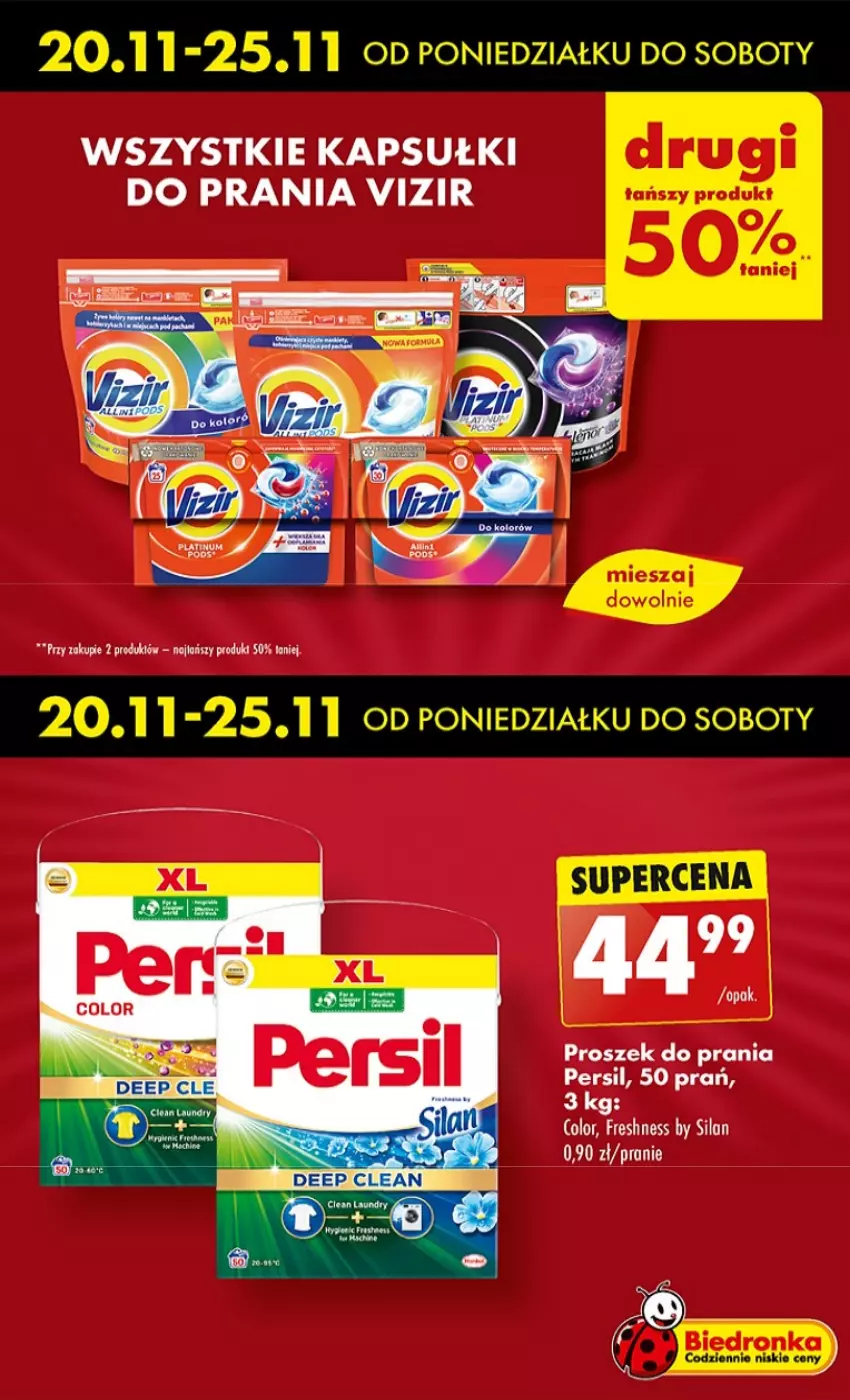 Gazetka promocyjna Biedronka - BlackFriday - ważna 23.11 do 29.11.2023 - strona 15 - produkty: Kapsułki do prania, Persil, Proszek do prania, Silan, Vizir