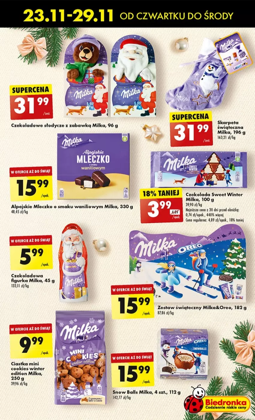 Gazetka promocyjna Biedronka - BlackFriday - ważna 23.11 do 29.11.2023 - strona 33 - produkty: Ciastka, Czekolada, Karp, Milka, Mleczko, Oreo