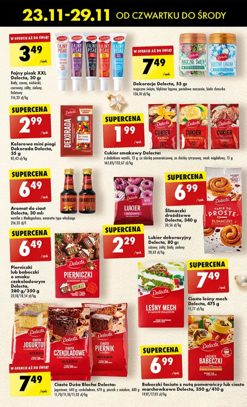 Gazetka promocyjna Biedronka - BlackFriday - ważna 23.11 do 29.11.2023 - strona 35 - produkty: Babeczki, Cukier, Delecta, Fa, Jogurt, Piernik