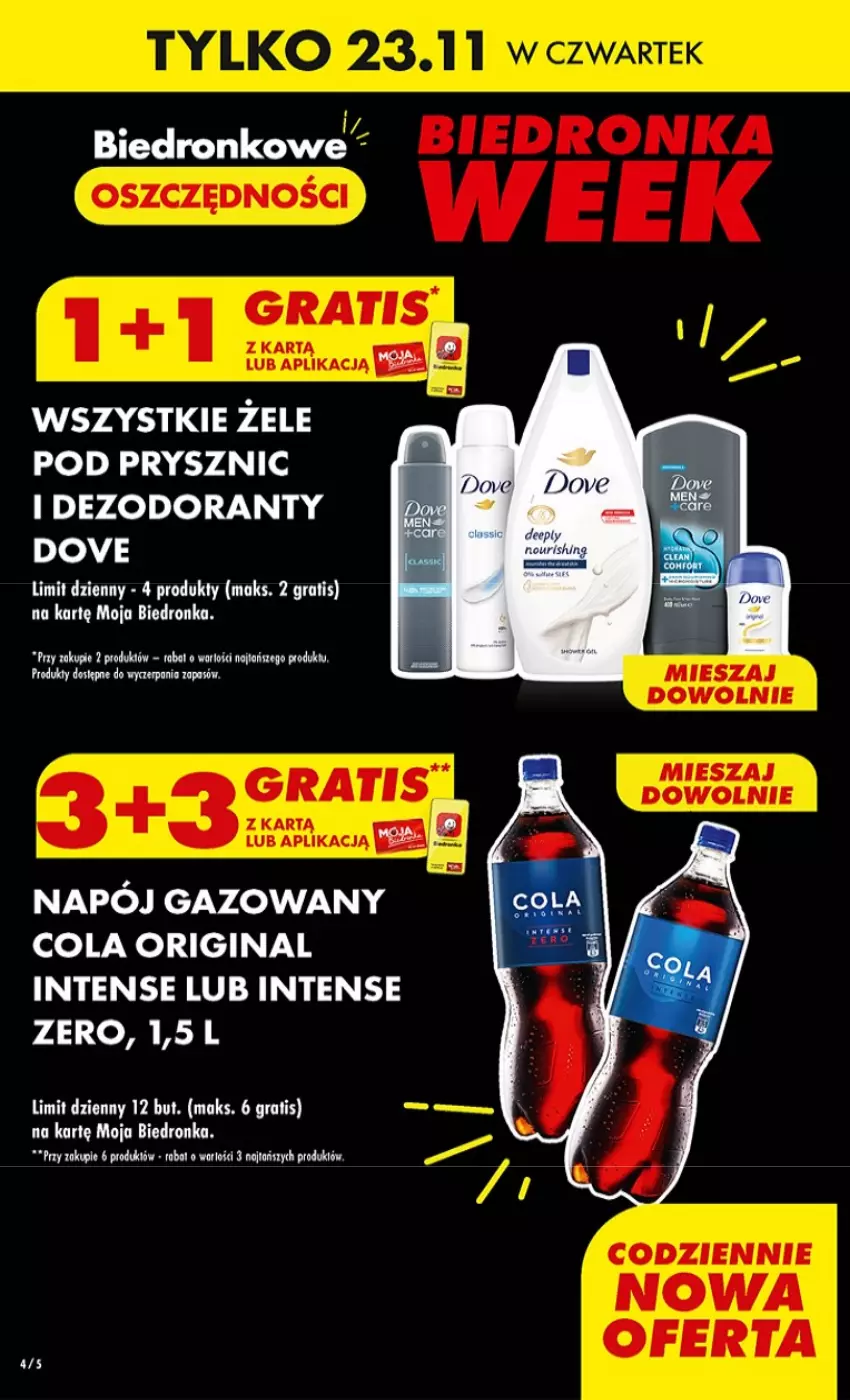 Gazetka promocyjna Biedronka - BlackFriday - ważna 23.11 do 29.11.2023 - strona 4 - produkty: Dezodorant, Dove, Gin, Gra, Napój, Napój gazowany