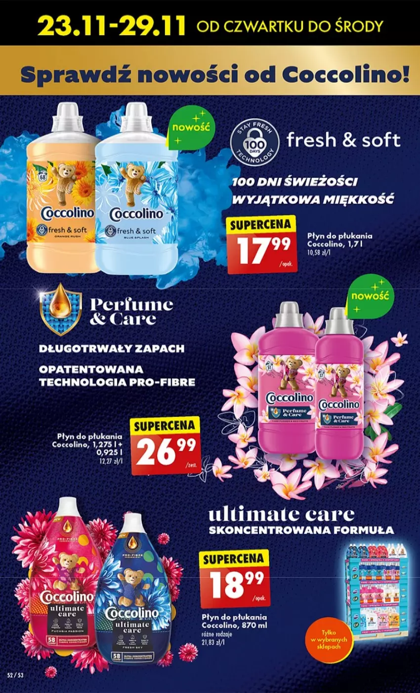 Gazetka promocyjna Biedronka - BlackFriday - ważna 23.11 do 29.11.2023 - strona 52 - produkty: Clin, Coccolino, Płyn do płukania