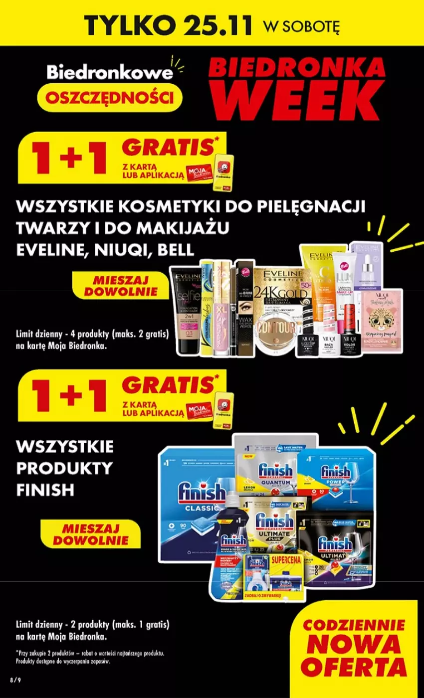 Gazetka promocyjna Biedronka - BlackFriday - ważna 23.11 do 29.11.2023 - strona 8 - produkty: Finish, Gra, Kosmetyki do pielęgnacji, Makijaż