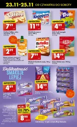 Gazetka promocyjna Biedronka - BlackFriday - Gazetka - ważna od 29.11 do 29.11.2023 - strona 46 - produkty: Kit Kat, Nutella, Ser, Ryż, Por, Praliny, Wafelek, Szarlotka, Tarta, Toffifee, Baton, Knoppers, Deser