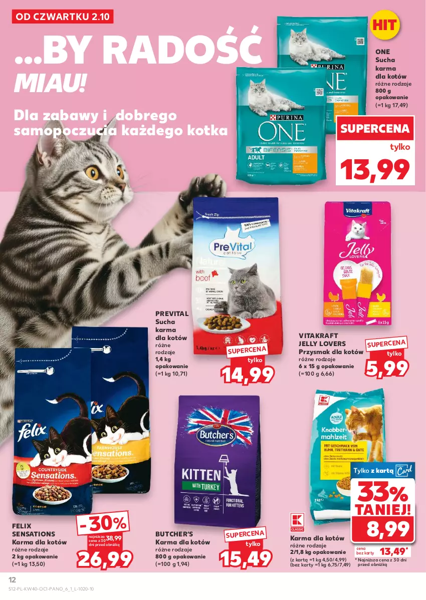 Gazetka promocyjna Kaufland - Kaufland - ważna 02.10 do 15.10.2025 - strona 12 - produkty: Felix, Mop, Sati, Sucha karma, Vitakraft