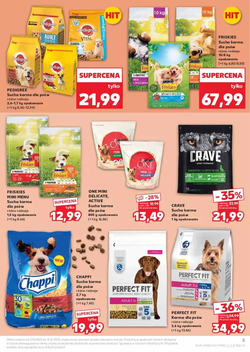 Gazetka promocyjna Kaufland - Kaufland - ważna 02.10 do 15.10.2025 - strona 5 - produkty: Chappi, Friskies, Pedigree, Sucha karma