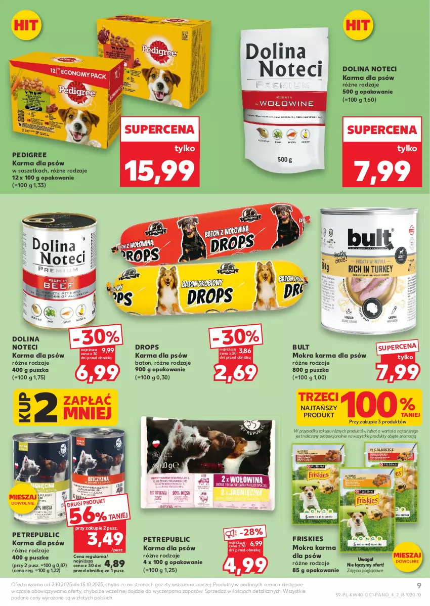 Gazetka promocyjna Kaufland - Kaufland - ważna 02.10 do 15.10.2025 - strona 9 - produkty: Baton, Friskies, Mokra karma, Pedigree, Por, Waga