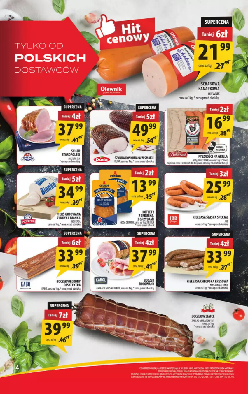 Gazetka promocyjna Arhelan - ważna 28.06.2023 do 03.07.2024 - strona 15 - produkty: Bianka, Boczek, Grill, Kiełbasa, Kiełbasa śląska, Kotlet, LG, Olewnik