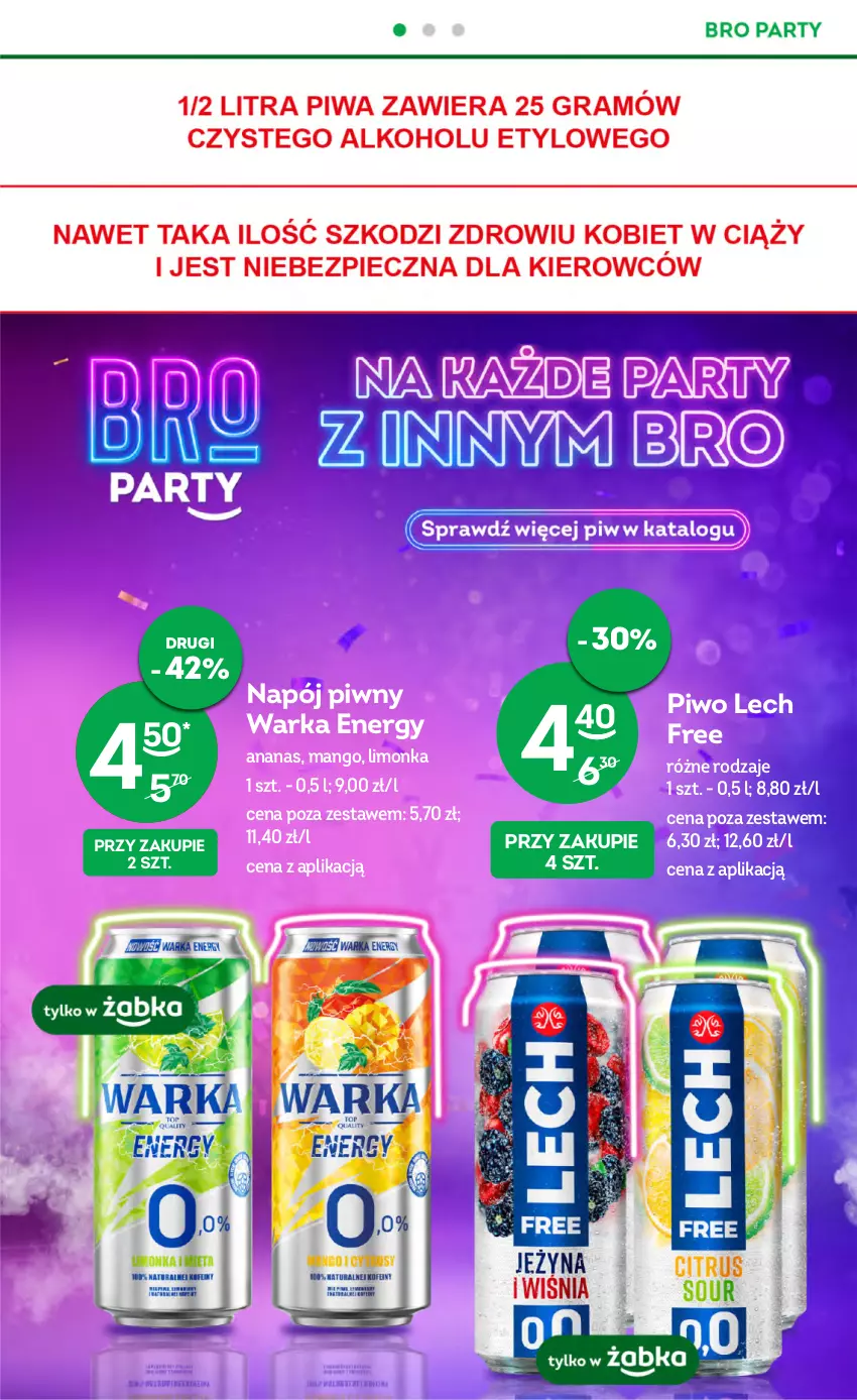 Gazetka promocyjna Żabka - ważna 09.08 do 15.08.2023 - strona 22 - produkty: Ananas, Limonka, Mango, Napój, Piwo, Warka