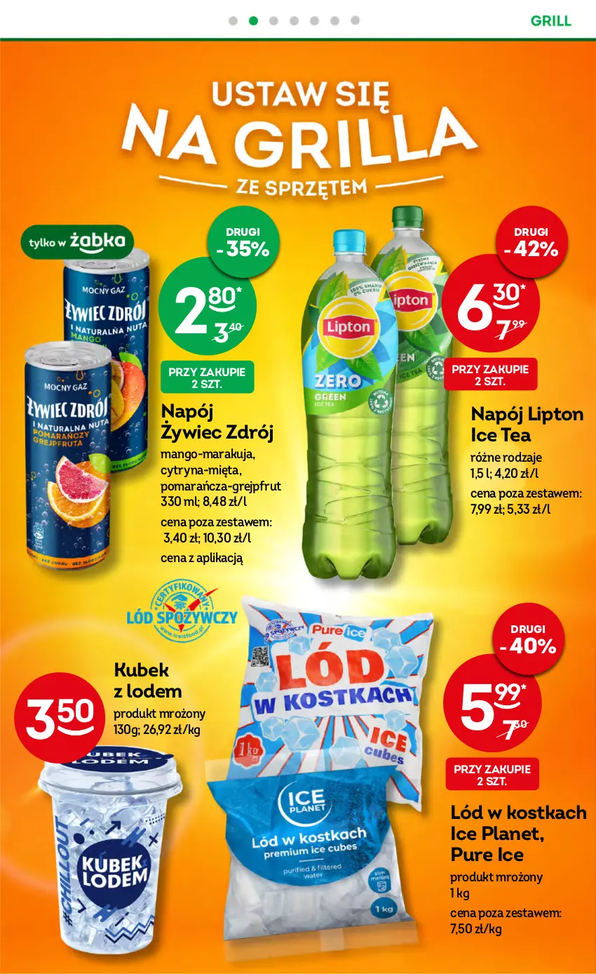 Gazetka promocyjna Żabka - ważna 09.08 do 15.08.2023 - strona 30 - produkty: Grejpfrut, Ice tea, Kubek, Lipton, Mango, Mięta, Napój, Pur