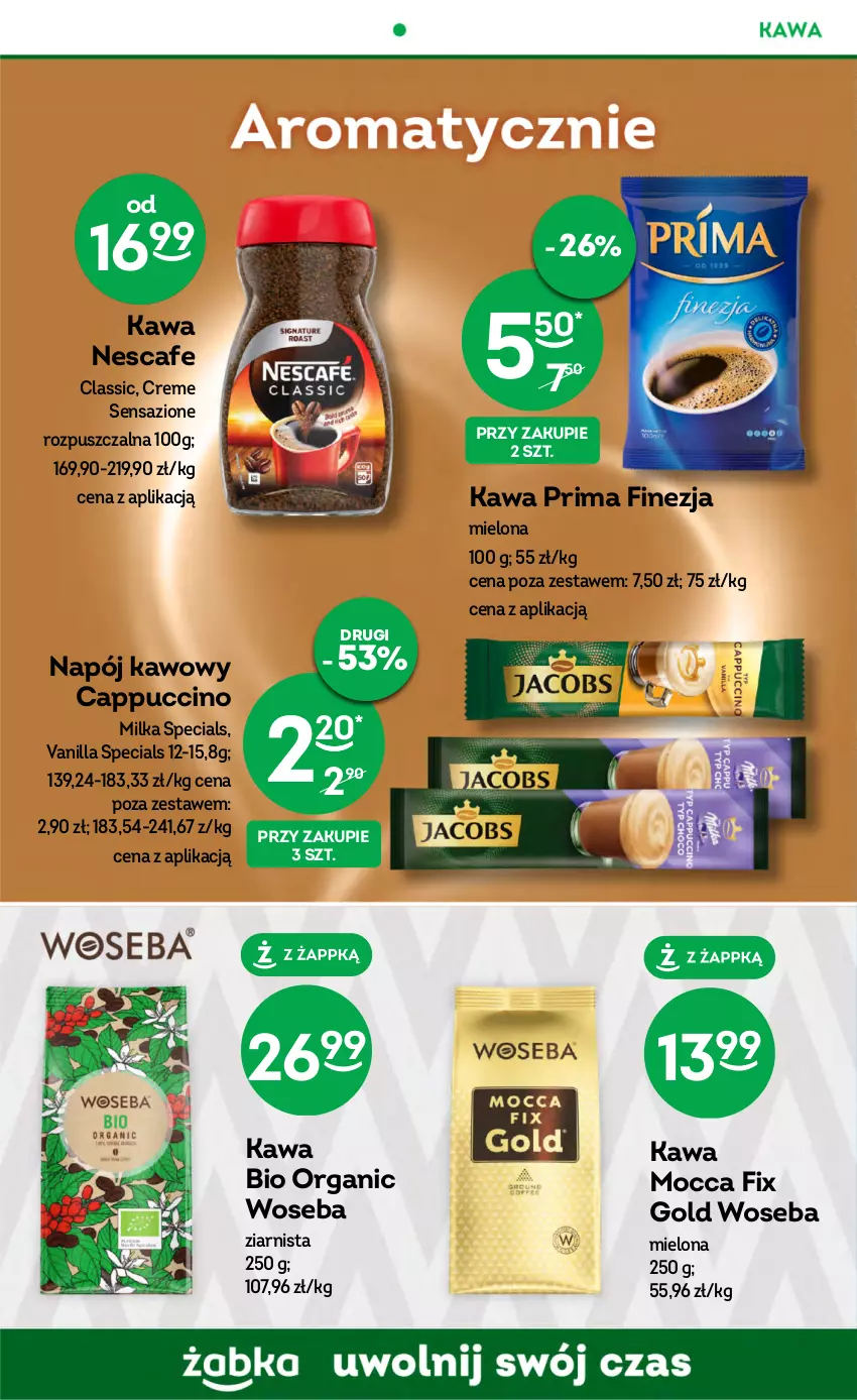 Gazetka promocyjna Żabka - ważna 09.08 do 15.08.2023 - strona 54 - produkty: Cappuccino, Kawa, Milka, Mocca Fix Gold, Napój, Prima, Woseba