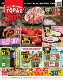 Gazetka promocyjna Topaz - Gazetka - ważna od 16.08 do 16.08.2023 - strona 1 - produkty: Strucla, 7up, Mirinda, Pepsi, Napój, Pomidor malinowy