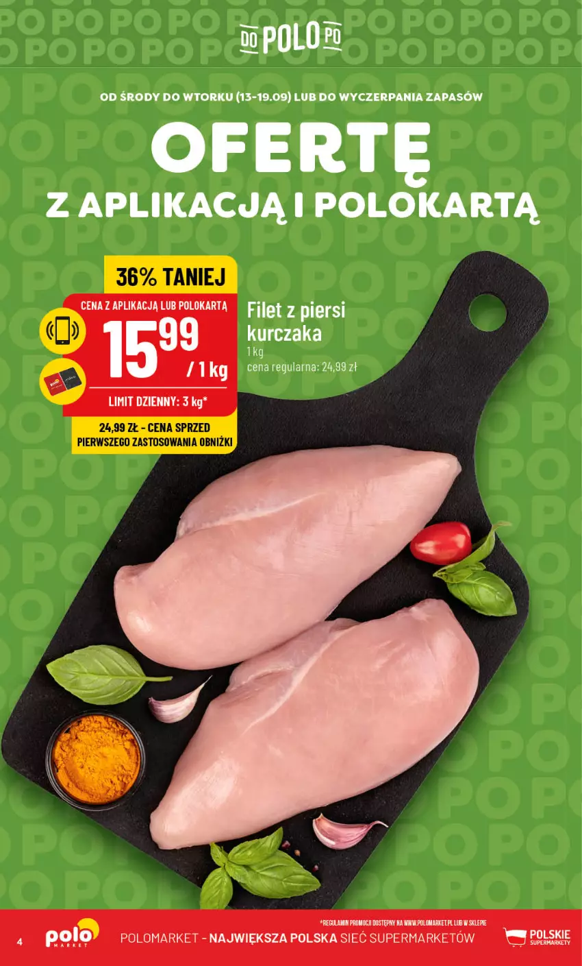 Gazetka promocyjna PoloMarket - Gazetka pomocyjna - ważna 13.09 do 19.09.2023 - strona 4 - produkty: Kurczak