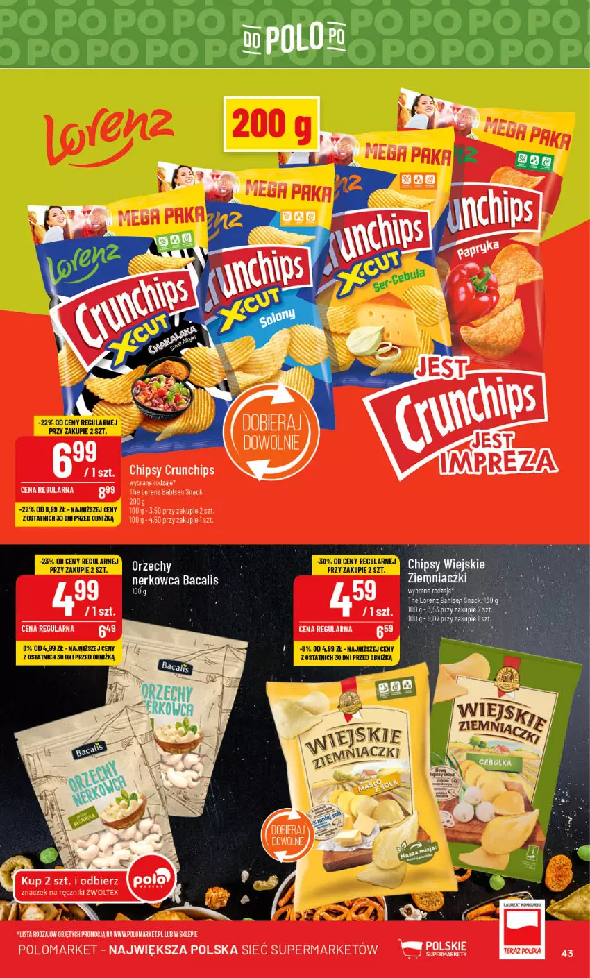 Gazetka promocyjna PoloMarket - Gazetka pomocyjna - ważna 13.09 do 19.09.2023 - strona 43 - produkty: Chipsy, Crunchips, Lorenz, Ręcznik