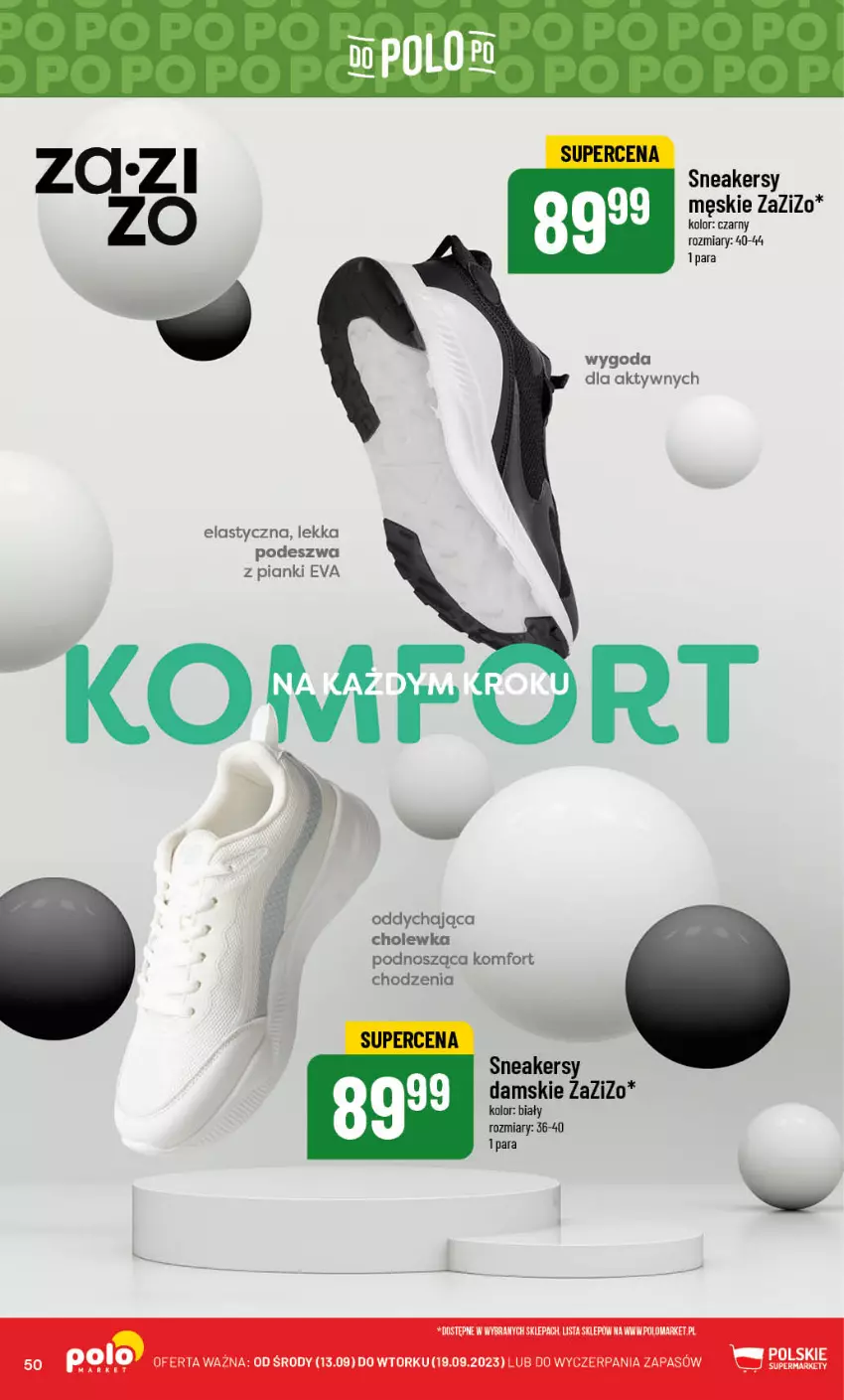 Gazetka promocyjna PoloMarket - Gazetka pomocyjna - ważna 13.09 do 19.09.2023 - strona 50 - produkty: Sneakersy