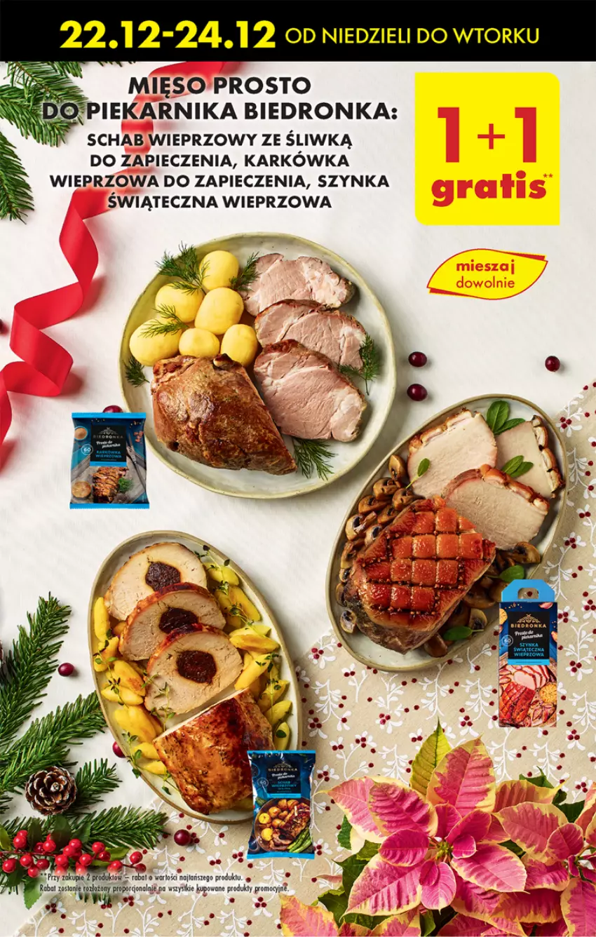 Gazetka promocyjna Biedronka - Od Poniedziałku - ważna 23.12 do 28.12.2024 - strona 27 - produkty: Karkówka wieprzowa, Mięso, Piec, Piekarnik, Schab wieprzowy, Szynka