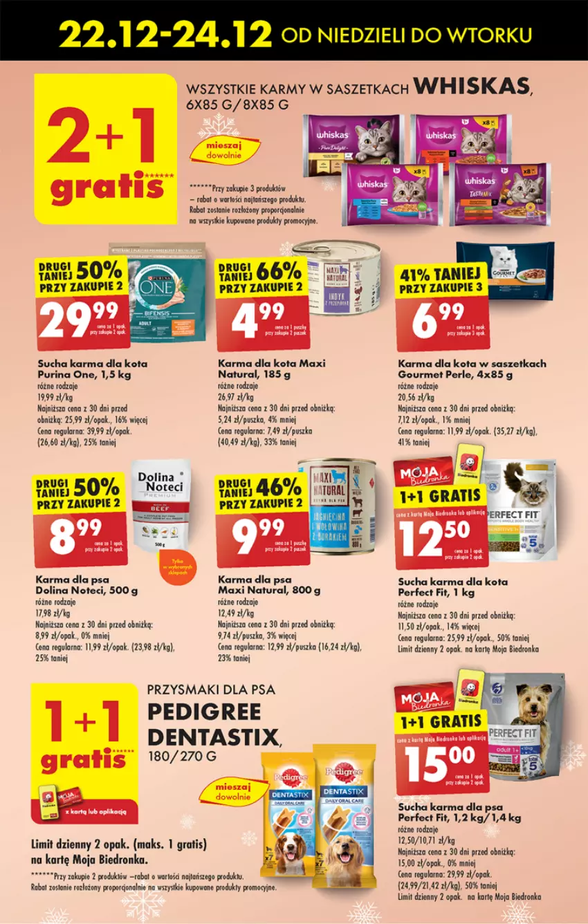 Gazetka promocyjna Biedronka - Od Poniedziałku - ważna 23.12 do 28.12.2024 - strona 71 - produkty: Gra, Pedigree, Por, Przysmaki, Pur, Purina, Sucha karma, Whiskas