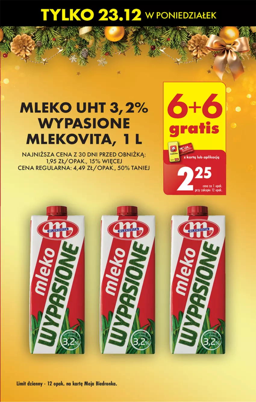 Gazetka promocyjna Biedronka - Od Poniedziałku - ważna 23.12 do 28.12.2024 - strona 9 - produkty: Mleko, Mlekovita