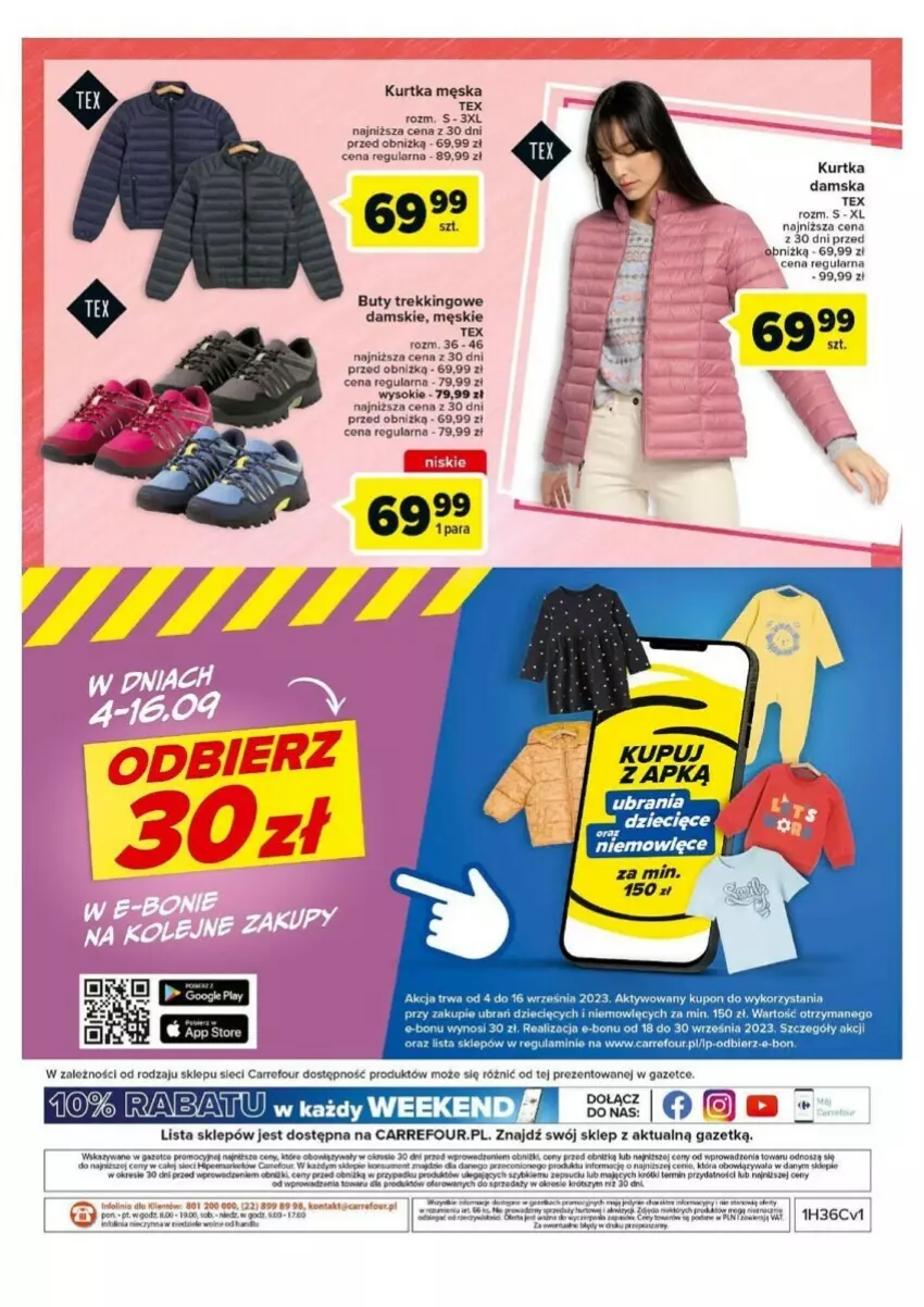 Gazetka promocyjna Carrefour - ważna 05.09 do 16.09.2023 - strona 8 - produkty: Buty, Dzieci, Kurtka, Rosie, Sok