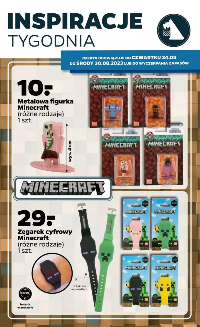 Gazetka promocyjna Netto - ważna 24.08 do 30.08.2023 - strona 4 - produkty: Minecraft, Zegar, Zegarek