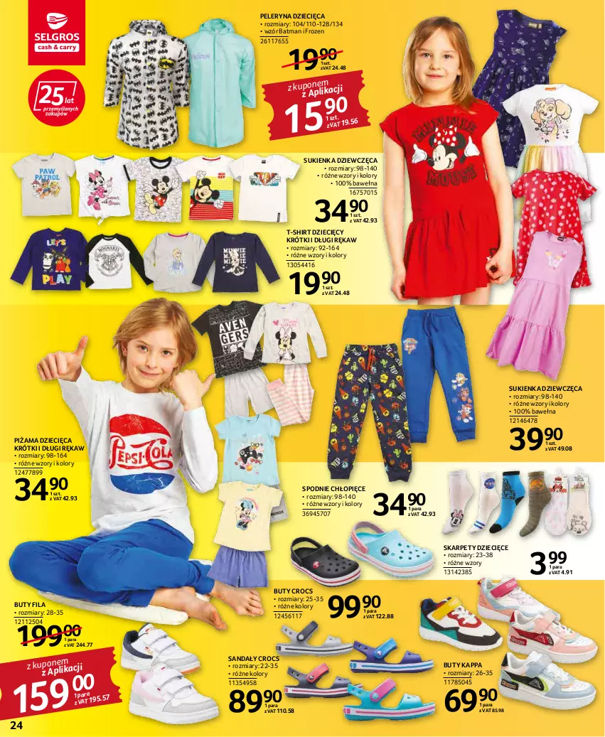 Gazetka promocyjna Selgros - Katalog Dzień Dziecka - ważna 19.05 do 01.06.2022 - strona 24 - produkty: Buty, Dzieci, Frozen, Karp, Piżama, Sandał, Spodnie, Sukienka, T-shirt, Wełna