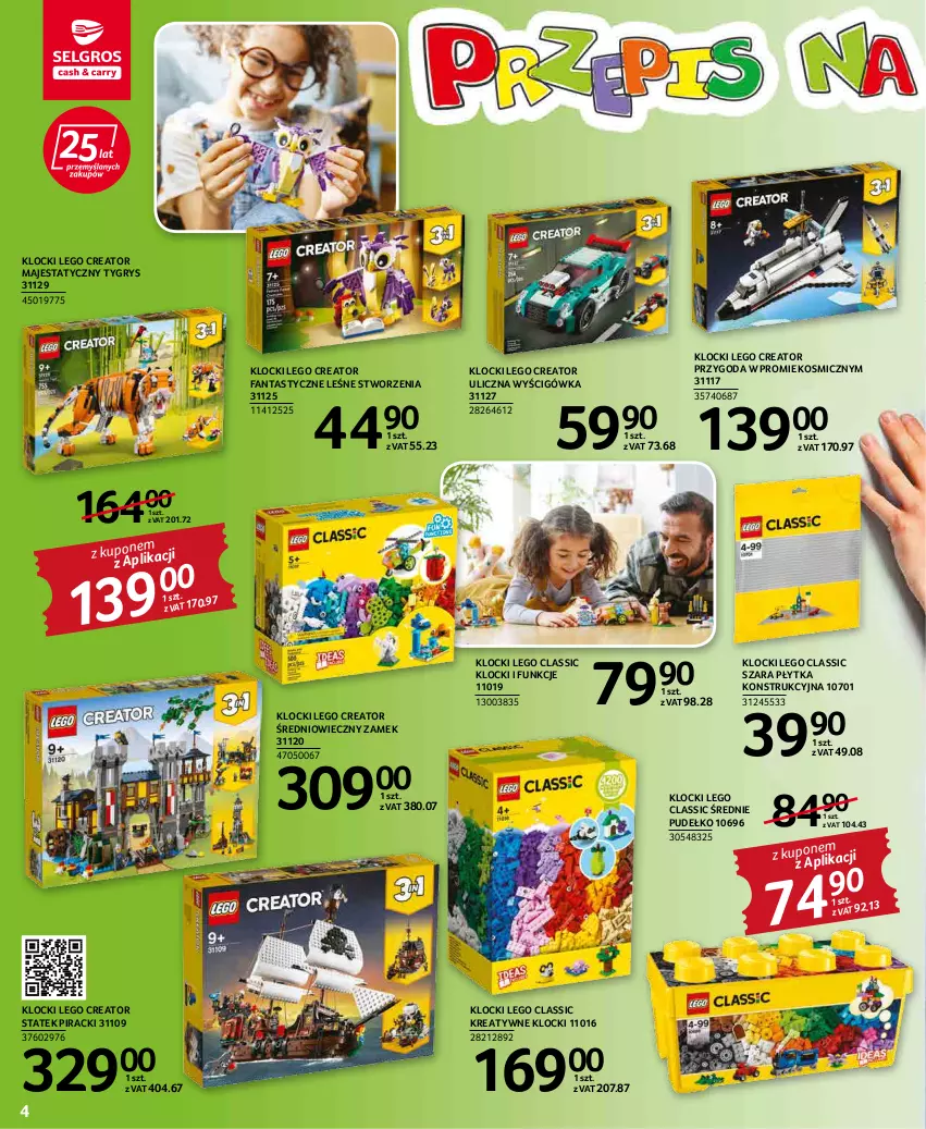 Gazetka promocyjna Selgros - Katalog Dzień Dziecka - ważna 19.05 do 01.06.2022 - strona 4 - produkty: Fa, Fanta, Gry, Klocki, LEGO, LEGO Classic, LEGO Creator, Płytka, Pudełko