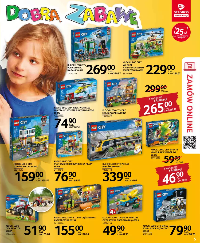 Gazetka promocyjna Selgros - Katalog Dzień Dziecka - ważna 19.05 do 01.06.2022 - strona 5 - produkty: Helikopter, Kask, Klocki, LEGO, LEGO City, Pociąg, Pociąg pasażerski, Por, Straż pożarna, Tera, Traktor