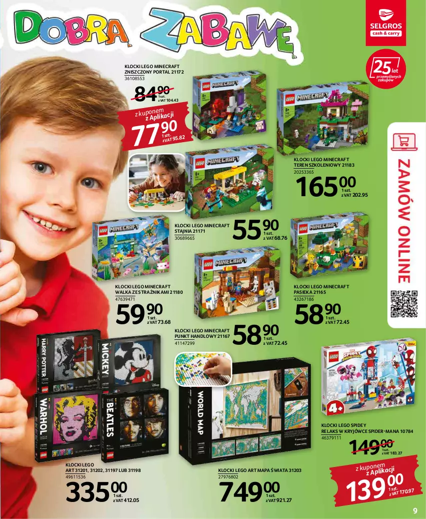 Gazetka promocyjna Selgros - Katalog Dzień Dziecka - ważna 19.05 do 01.06.2022 - strona 9 - produkty: Klocki, LEGO, LEGO Minecraft, Minecraft, Por, Portal, Portal 2
