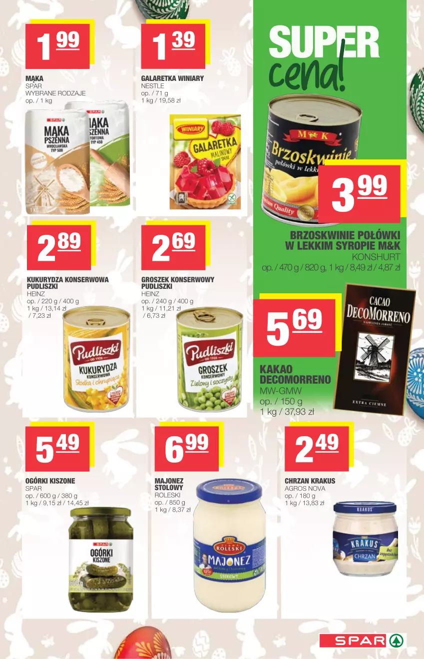 Gazetka promocyjna Spar - Express2 - ważna 24.03 do 30.03.2021 - strona 3 - produkty: Chrzan, Gala, Galaretka, Groszek, Heinz, Krakus, Kukurydza, Kukurydza konserwowa, Majonez, Mąka, Pudliszki, Ser, Winiary