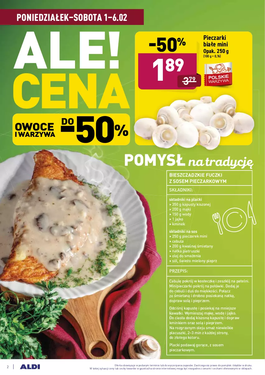 Gazetka promocyjna Aldi - ALE! CENA - ważna 01.02 do 06.02.2021 - strona 2 - produkty: Cebula, Kawa, Kminek, Lack, Natka pietruszki, Olej, Owoce, Piec, Pieprz, Sól, Sos, Warzywa