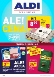 Gazetka promocyjna Aldi - ALE! CENA - Gazetka - ważna od 06.02 do 06.02.2021 - strona 1 - produkty: Filet z piersi kaczki, Kawa ziarnista, Jaja, Kawa, Tera, Jacobs, Jaja z wolnego wybiegu