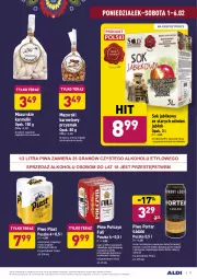 Gazetka promocyjna Aldi - ALE! CENA - Gazetka - ważna od 06.02 do 06.02.2021 - strona 17 - produkty: Piwa, Piwo, Sok, Por, Gra, Migdały, Tera, Sok jabłkowy, Piast