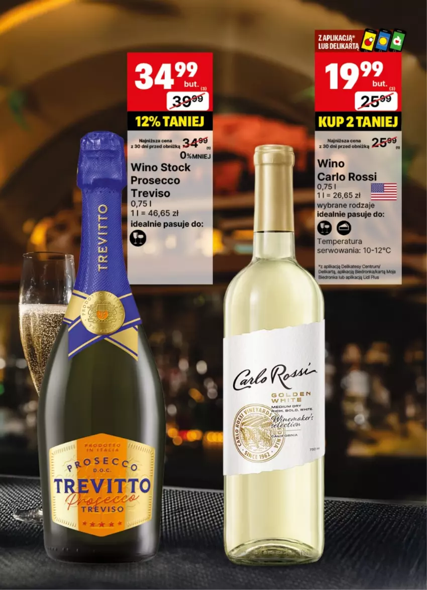 Gazetka promocyjna Delikatesy Centrum - Delibarek DC26-DC27 - ważna 23.06 do 06.07.2025 - strona 6 - produkty: Carlo Rossi, Prosecco, Ser, Stock, Wino