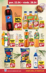 Gazetka promocyjna Aldi - Pełna oferta - Gazetka - ważna od 28.04 do 28.04.2024 - strona 22 - produkty: Sok, 7up, Chipsy, Mirinda, Chrupki, Pepsi, Tymbark, Syrop, Crunchips, Lorenz, Monster Munch, Napój niegazowany, Grill, Napój, Nektar, Hortex, Fa