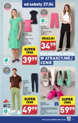 Gazetka promocyjna Aldi - Pełna oferta - Gazetka - ważna od 28.04 do 28.04.2024 - strona 41 - produkty: Mokasyny, Wełna, Moda, Spodnie, Sukienka, K2, Fa